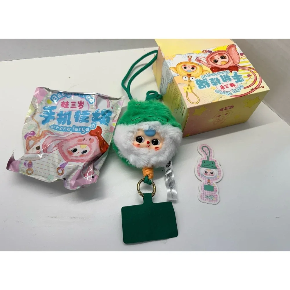 Baby Three BB3 Phone Lanyard‎ Confirmed Green Frog Plush Phone Strap NEW